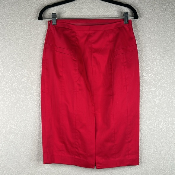 Express Raspberry Pink Classic Business Career Straight Pencil Skirt Size 4 New! - Picture 3 of 6